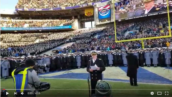 The West Point and Naval Academy Chorales sing the National Anthem at the 2016 Army Navy Game!  Goose Bumps.Flash Performance at Union Square, DC. Love those uniforms! Especially like their Auld Lang Syne performance!