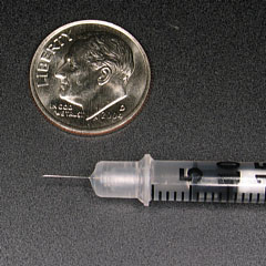 We use a tiny 31ga Needle!