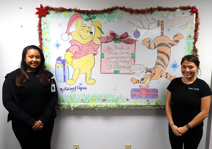 Thanks to our Interns Kelsey and Crystal we have another Great Christmas White Board!