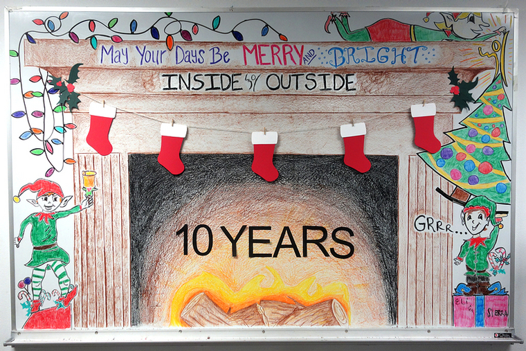 Celebrating 10 Years of welcoming you into our Home!  Lots of warmth at Inside Outside! Come on In!