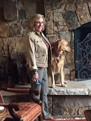 Carolyn with her "rescue golden"!