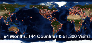 144 Countries!  They love us around the world!!