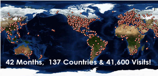 137 Countries!  They love us!  122 this time last year!